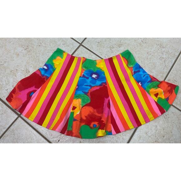 Keiko VTG Pink One Piece Swimsuit Skirt Set Abstract Colorful Vibrant Sz L - Picture 7 of 16